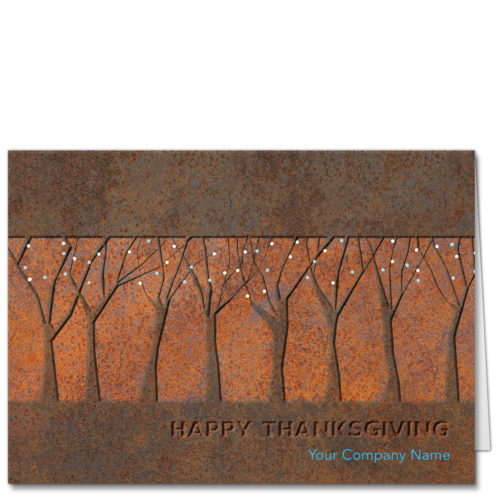 Corporate Thanksgiving Cards Seasonal Steel 4210
