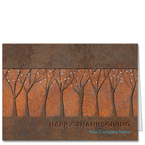 Corporate Thanksgiving Cards Seasonal Steel 4210