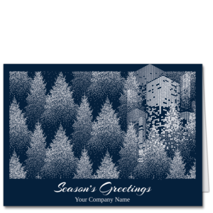 Elegant Modern Corporate Holiday Cards Sifting Season 4224