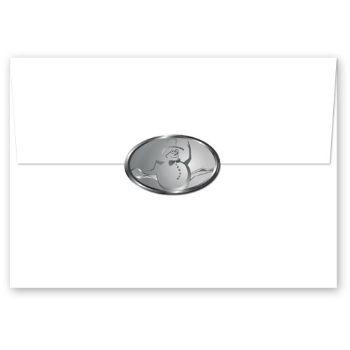 Foil Envelope Seals, Silver Scroll Foil Envelope Seals