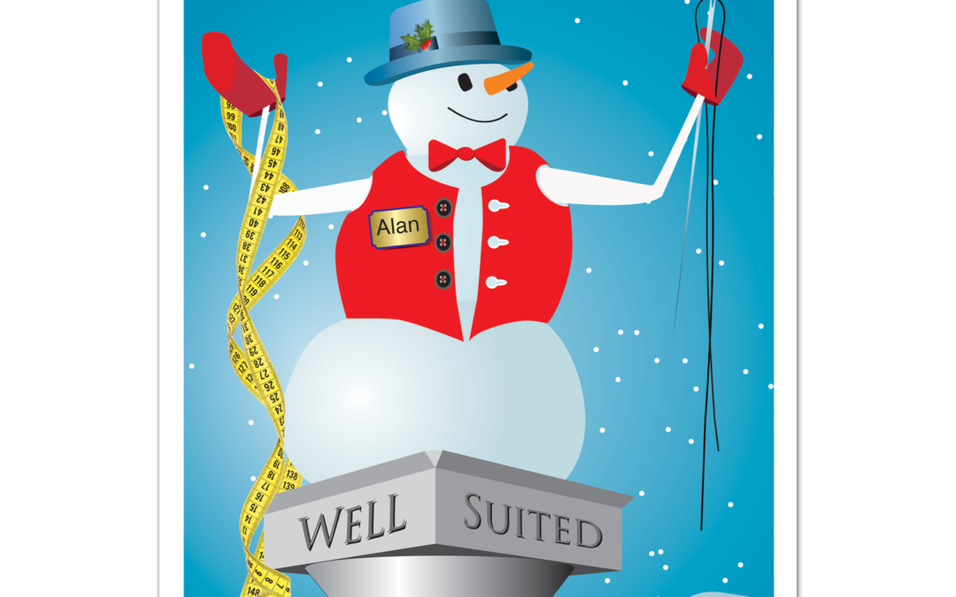 Well Suited’s Classical Snowman Makeover – A Custom Business Holiday Card Design