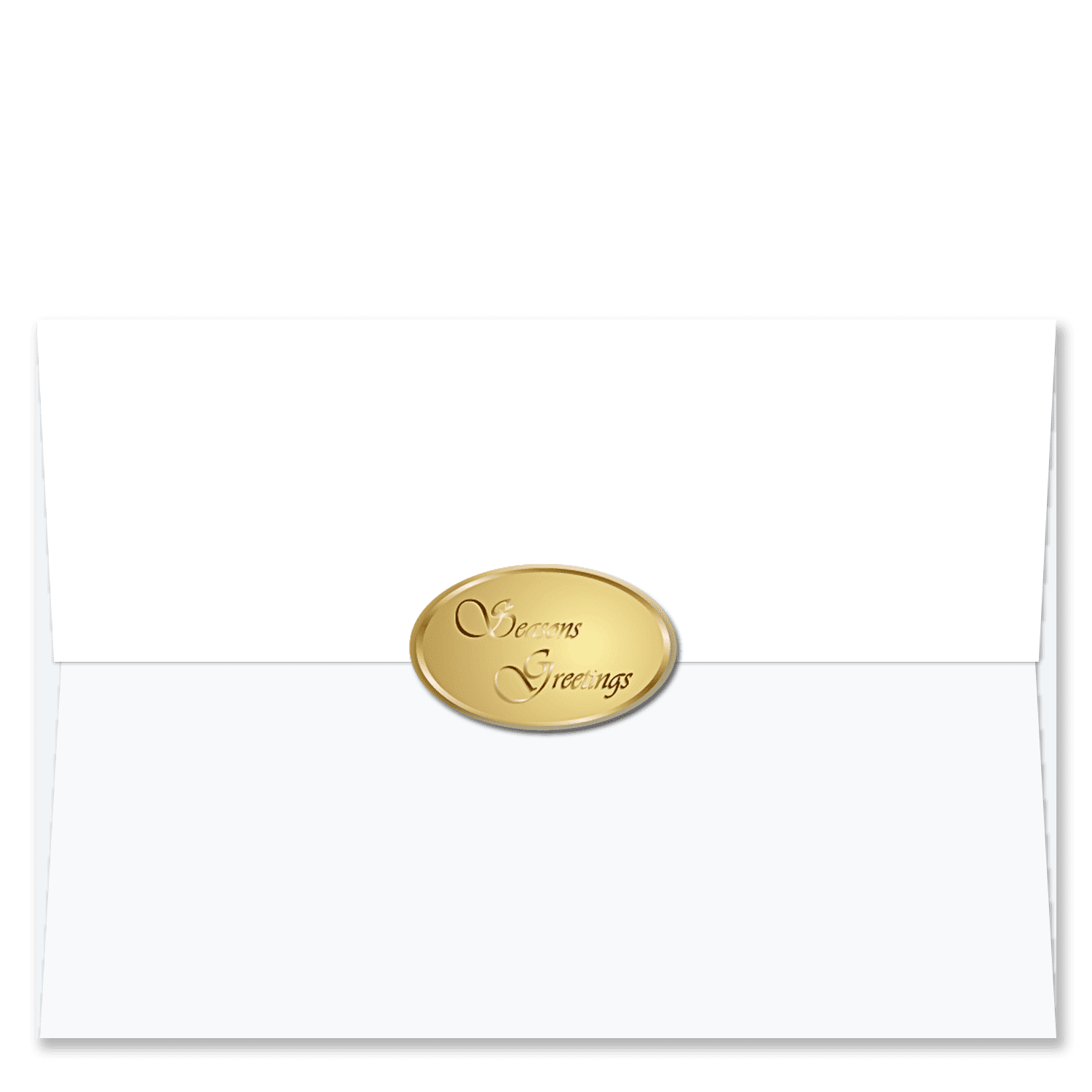 Foil Envelope Seals, Seasons Greetings Gold Foil Envelope Seals