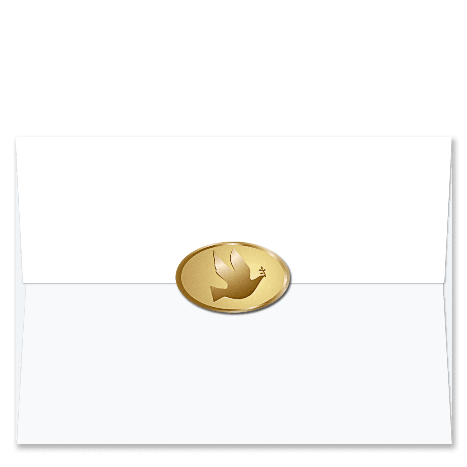 Dove Gold Foil Envelope Seals 2291