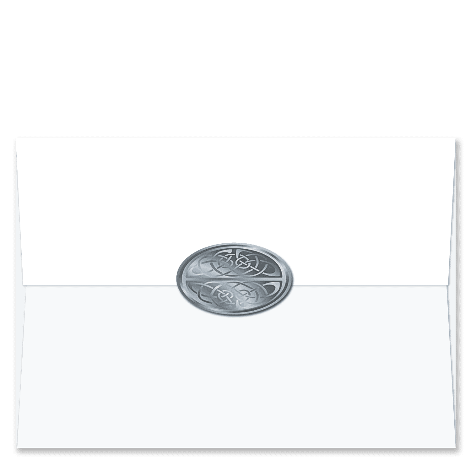 Foil Envelope Seals, Silver Scroll Foil Envelope Seals