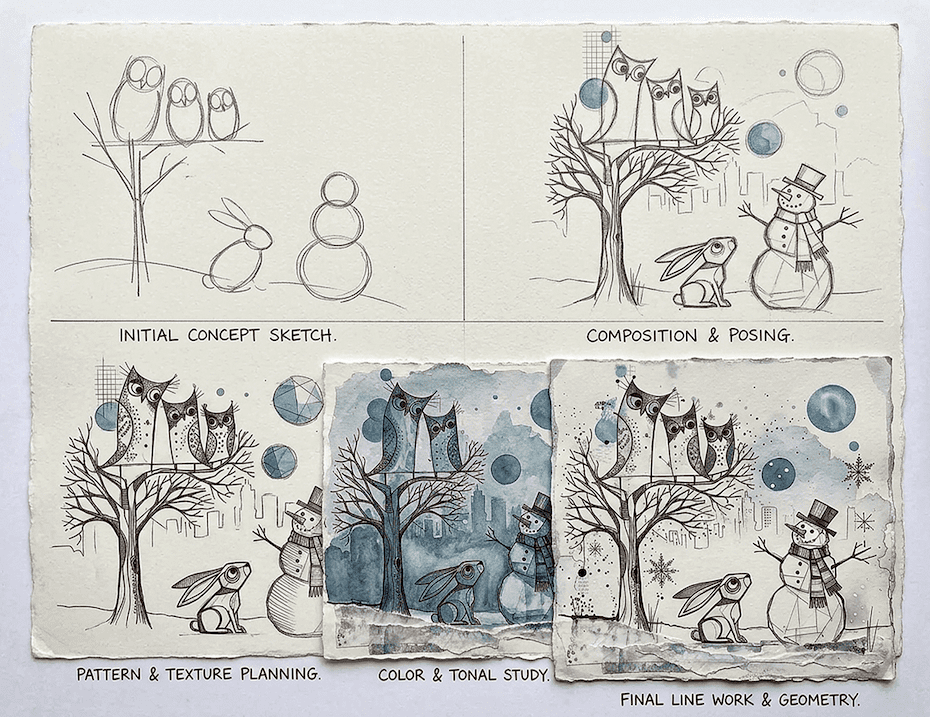 Behind The Scenes: A Cardphile Business Christmas Card